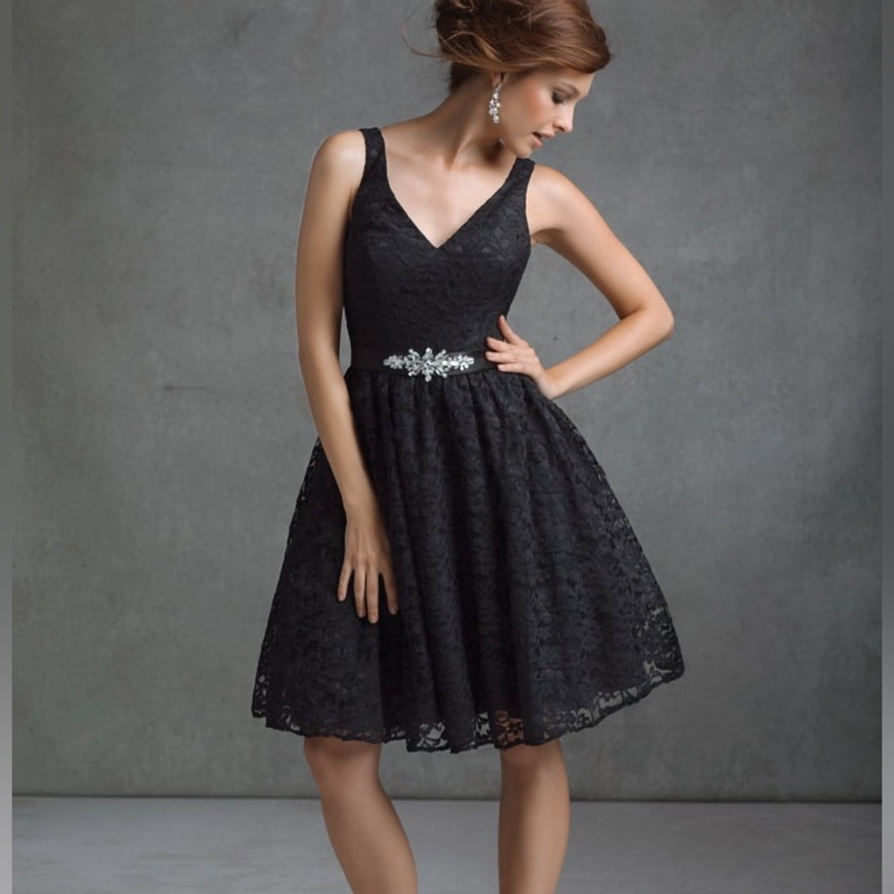 Mori Lee Elegant Black Lace Dress